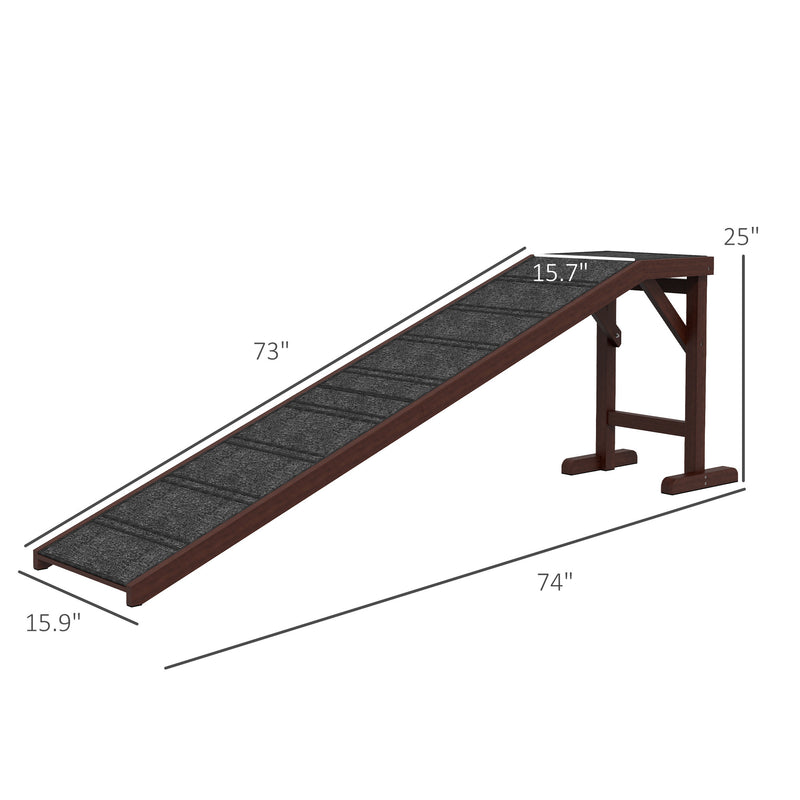 Pet Ramp for Dogs - Safe, Non-Slip Carpet & Elevated Platform for Easy Access