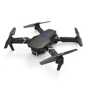 Black drone on a white background