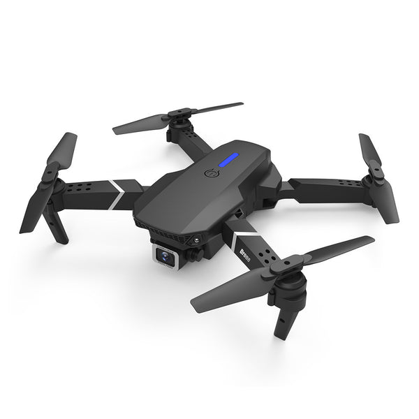 Black drone on a white background