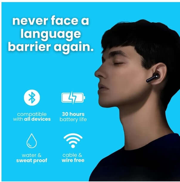 Translator Earbuds: Break Language Barriers with 144 Languages & Real-Time Translation – Speak Freely Anytime, Anywhere!