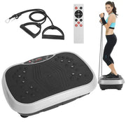 Vibration Plate Exercise Machine with Resistance Bands & Remote Control for Whole Body Fitness & Weight Loss