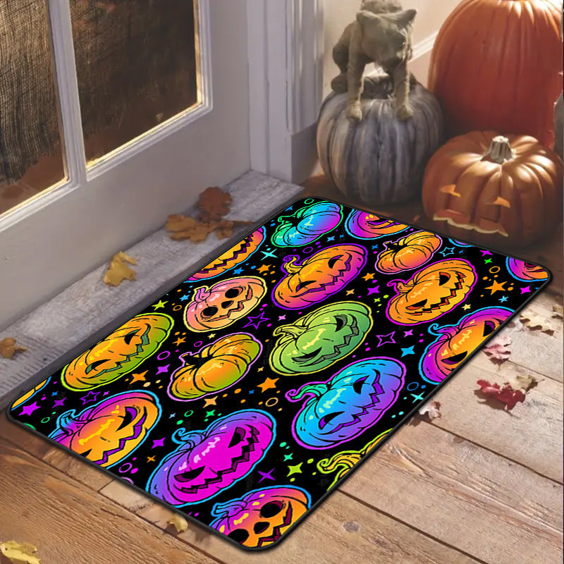Halloween Porch Doormat Skull Entry Door Absorbent Door Mat