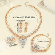 Women's Horse Eye Ornament Jewelry Set - 4-Piece Fashion Accessory for Stylish Outfits