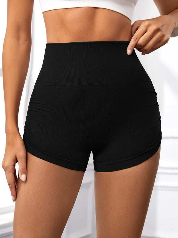  Scrunch butt lifting high-waisted yoga shorts