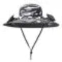 Camouflage-patterned hat on a white background
