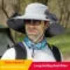 SunnyCool Outdoor Wide Brim Solar Fan Hat - USB Rechargeable, Adjustable Comfort for Fishing & Adventure
