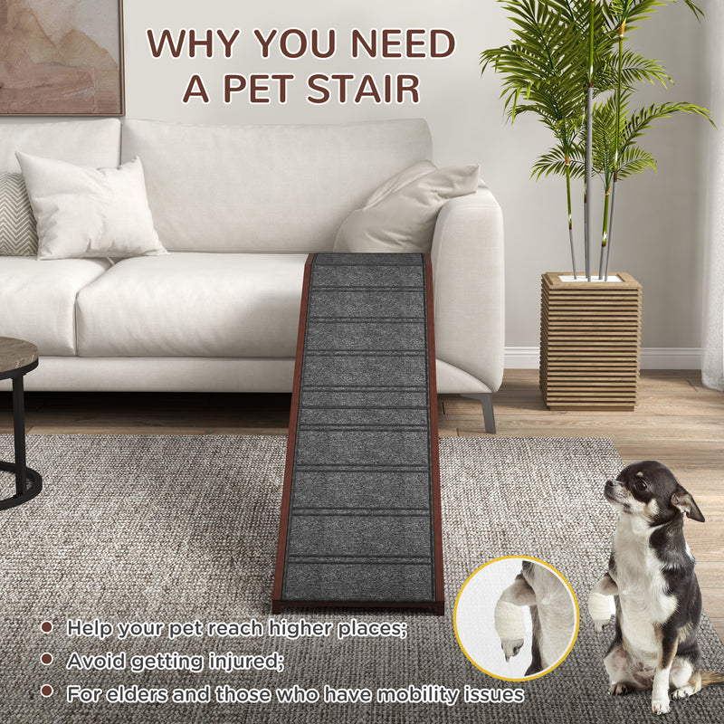 Pet Ramp for Dogs - Safe, Non-Slip Carpet & Elevated Platform for Easy Access