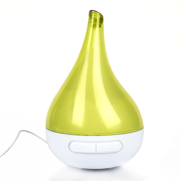 Yellow and white essential oil diffuser on a white background