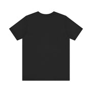 Black t-shirt on a white background