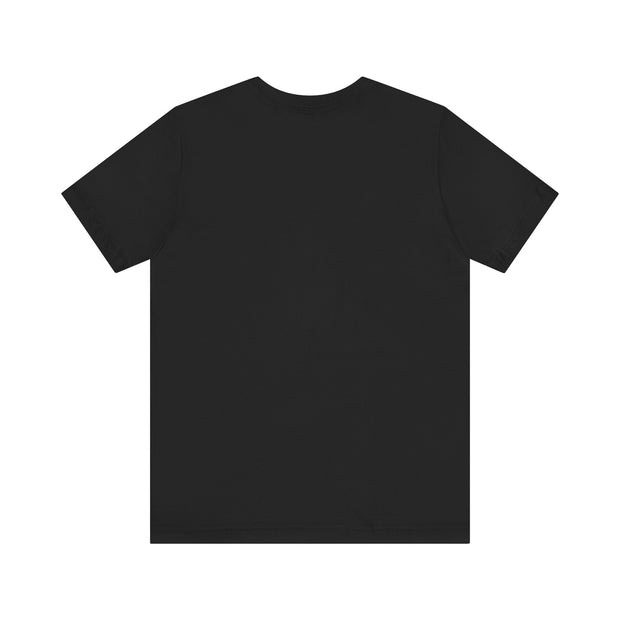 Black t-shirt on a white background