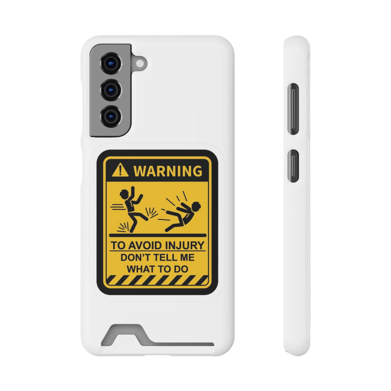Warning Phone Case with Card Holder | Stand Out And Protect Your Phone