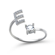 Alphabet Initial Letter Ring for Women - One Size Fashion Jewelry