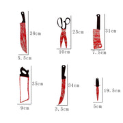 Illustrations of various tools with measurements on a white background