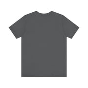 Plain dark gray t-shirt on a white background