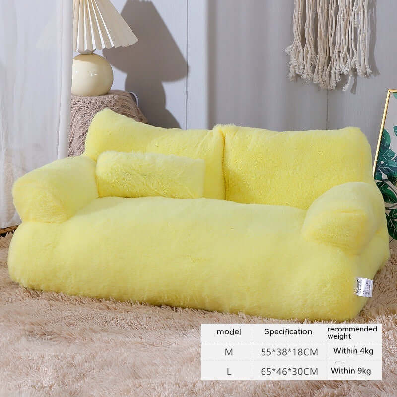 Cozy Flannel Pet Sofa - Large, Stylish Retreat for Your Pet's Ultimate Comfort and Warmth