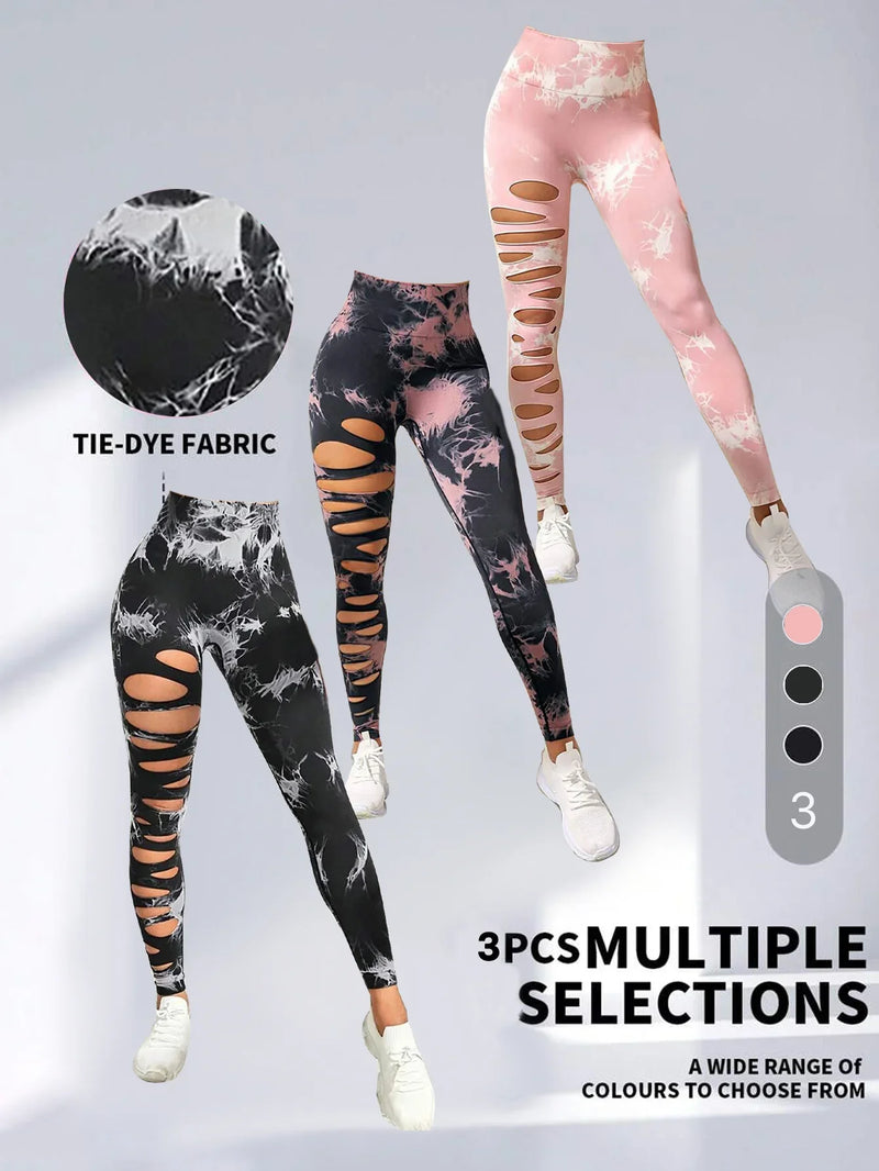 Glamour Fit High Waist Tie Dye Leggings - Sculpt & Control for Empowered Workouts