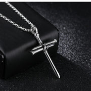 Stainless Steel Cross Necklace for Men - Durable Jewelry for Faith & Style