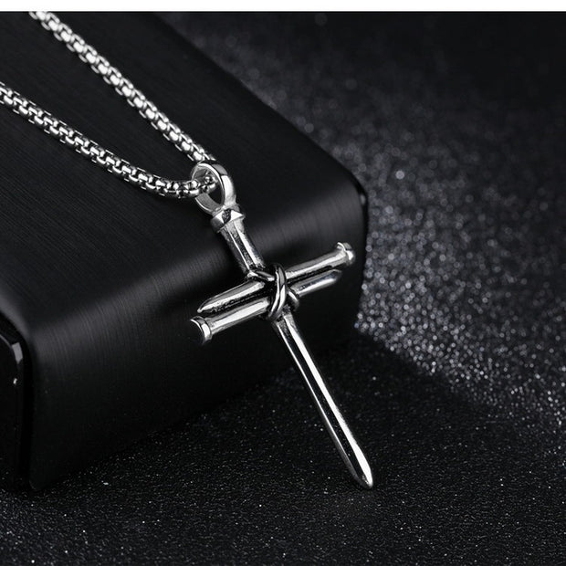 Stainless Steel Cross Necklace for Men - Durable Jewelry for Faith & Style