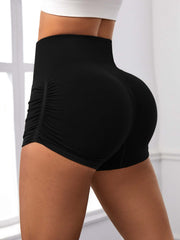 Scrunch butt lifting high-waisted yoga shorts