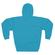 blue hoodie on a white background