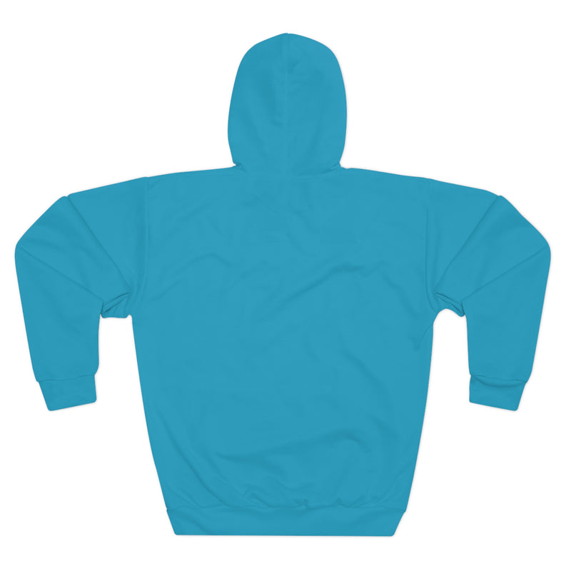 blue hoodie on a white background