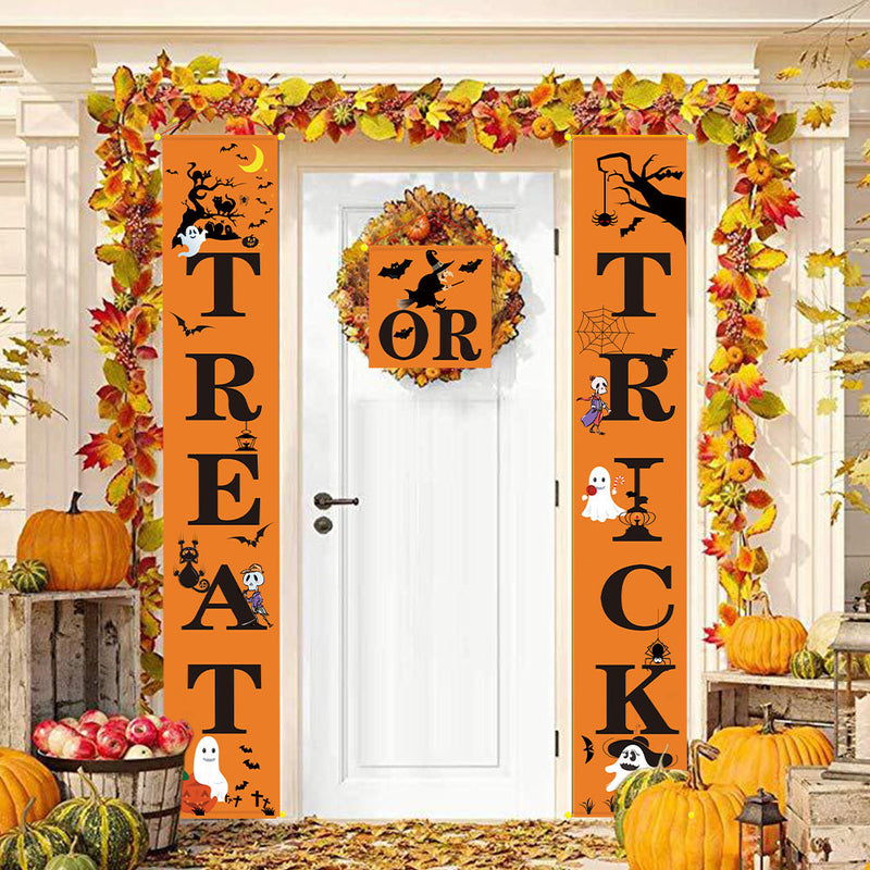 Spooktacular Outdoor Halloween Banner – Transform Your Space with Enchanting Couplets for a Hauntingly Fun Celebration!