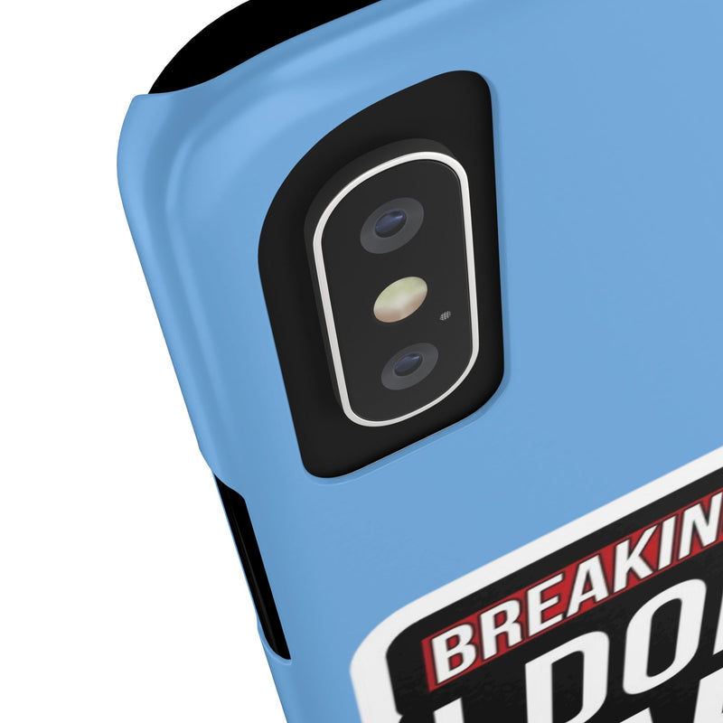 Breaking News Slim Phone Case - Trendy "I Don't Care" Design for Teens