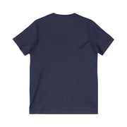 Navy blue t-shirt on a white background