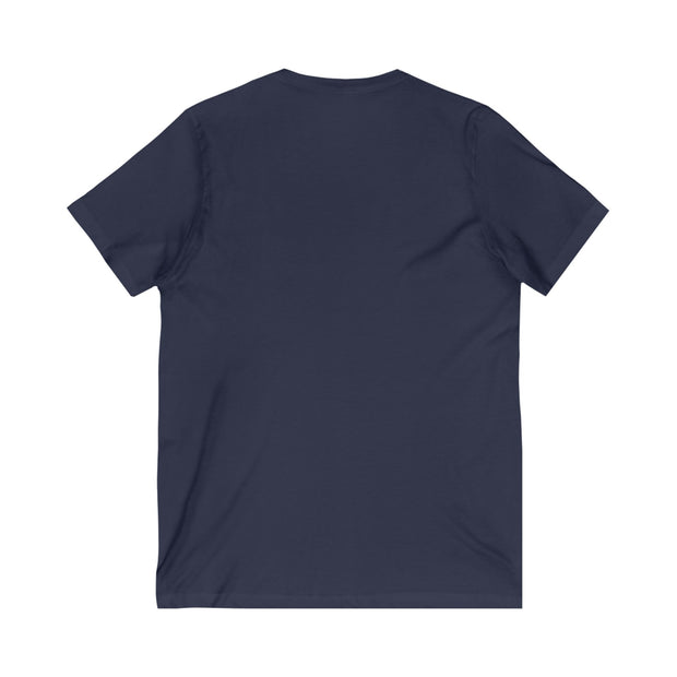 Navy blue t-shirt on a white background