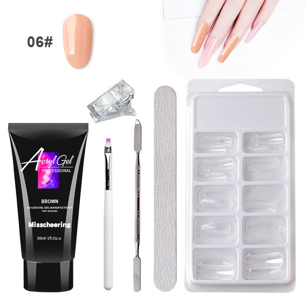 Painless extension gel nail art set brings salon-quality 