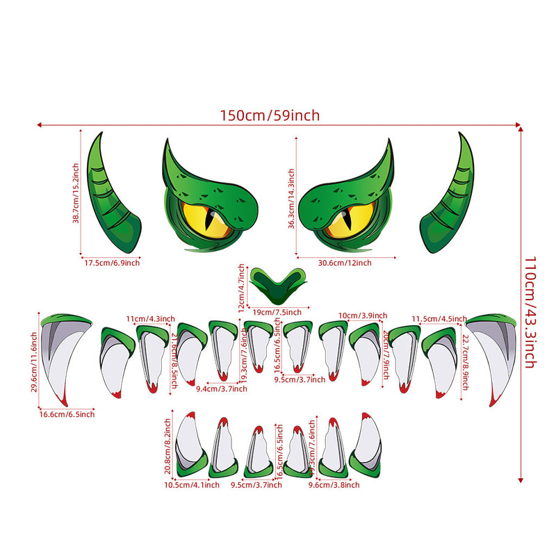 Spook-tacular Green Monster Eyes – Transform Your Door into a Halloween Haunt with Eye-Catching Decor!