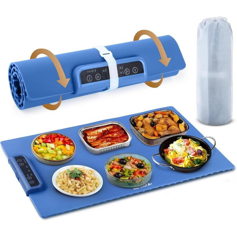 Electric Warming Tray - Adjustable Food Heating Pad for Perfectly Warm Meals Anywhere, Anytime!
