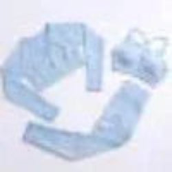 light blue sweater  3 pc set on a white background
