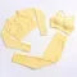 Yellow fitness set on a white background