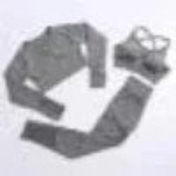 Gray sweater 3 pc set on a white background