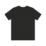 Black t-shirt on a white background