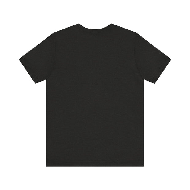 Black t-shirt on a white background
