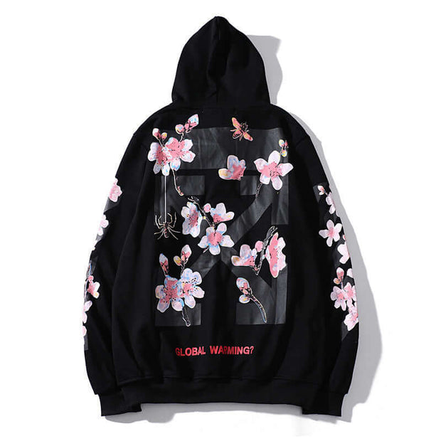 Sakura Arrow Print Unisex Hoodie
