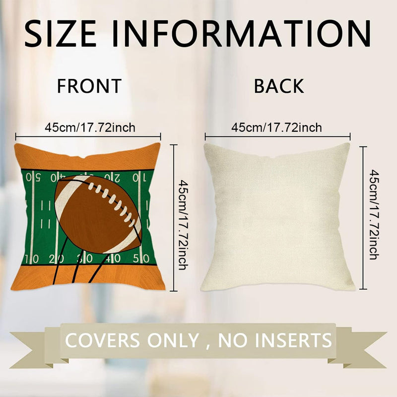 4 Fall Football Pillow Covers