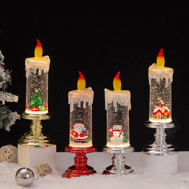 Christmas Candle Light for Desktop - Decorative LED Holiday Centerpiece