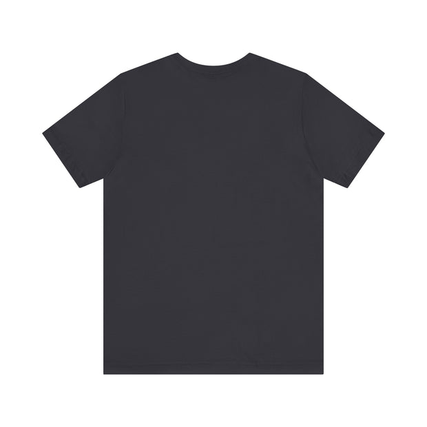 Black t-shirt on a white background