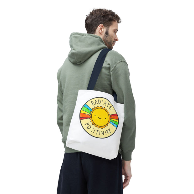 Radiate Positivity Tote Bag - Eco-Friendly Companion for Adventures