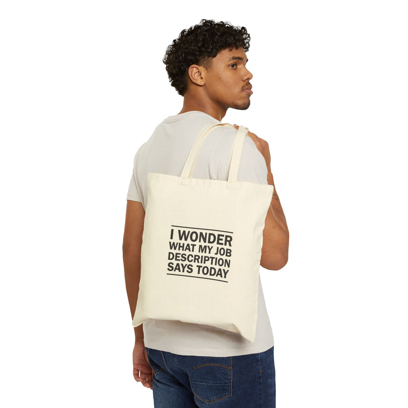 Funny Job Description Tote Bag - Eco-Friendly Gift for Coworkers