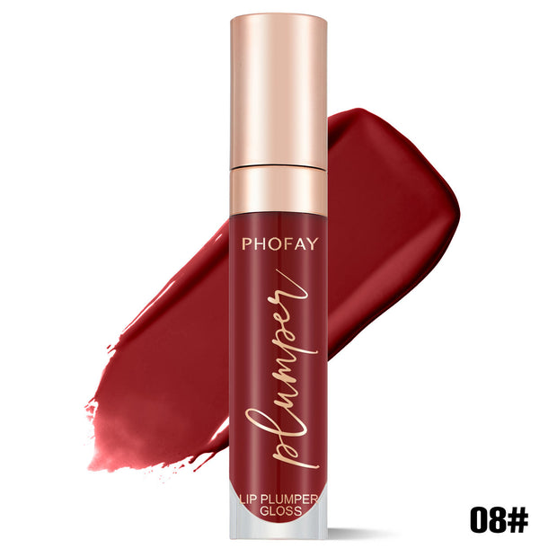 PHOFAY Shiny Lip Plumper Gloss - Hydrating Formula for Voluminous, Luscious Lips