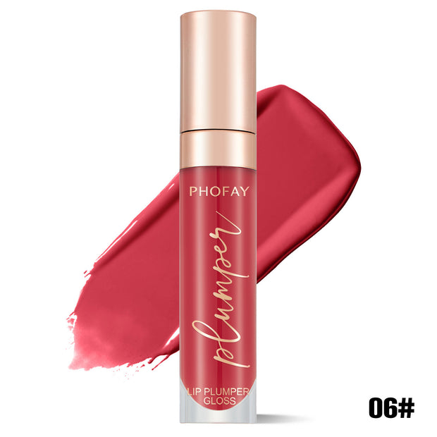 PHOFAY Shiny Lip Plumper Gloss - Hydrating Formula for Voluminous, Luscious Lips