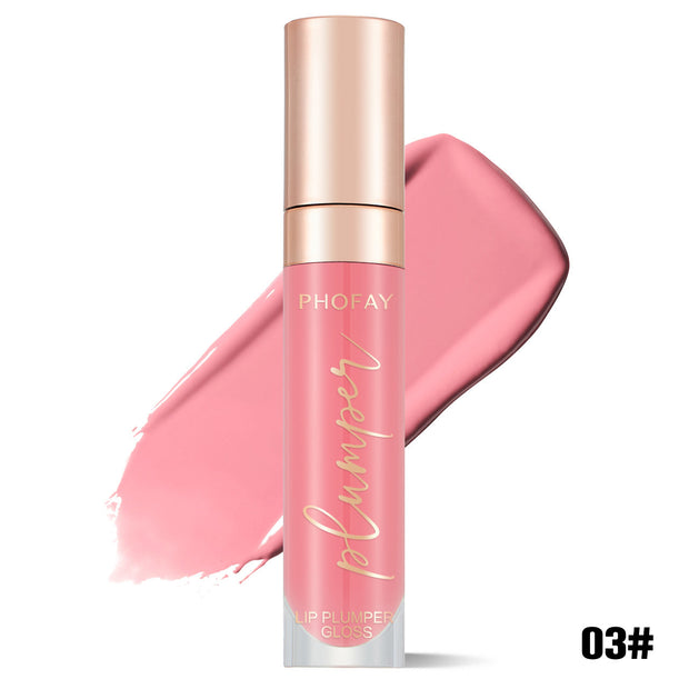 PHOFAY Shiny Lip Plumper Gloss - Hydrating Formula for Voluminous, Luscious Lips