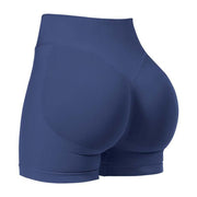 High waist seamless yoga shorts provide quick-dry comfort