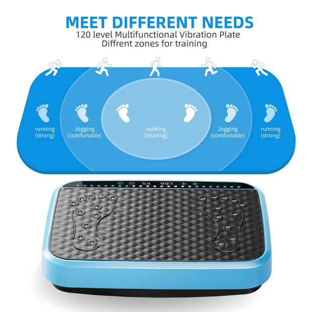 Vibration Plate Exercise Machine for Whole Body Fitness, 120 Speed Levels, Lymphatic Drainage & Weight Loss Workout