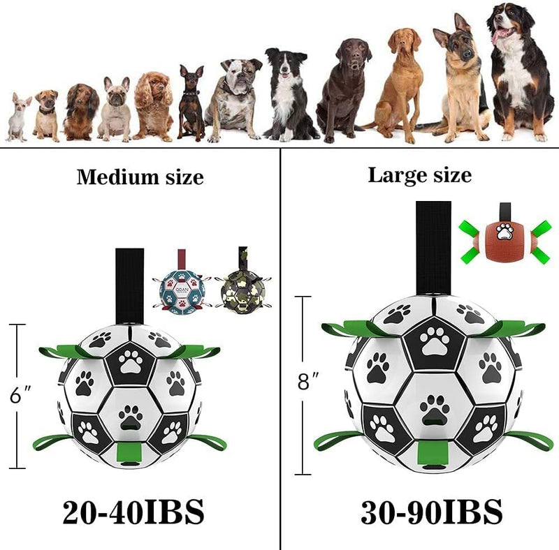 Interactive Dog Soccer Ball Toy - Boost Outdoor Fun & Training for Large Dogs! Perfect for Border Collies & Active Pups!