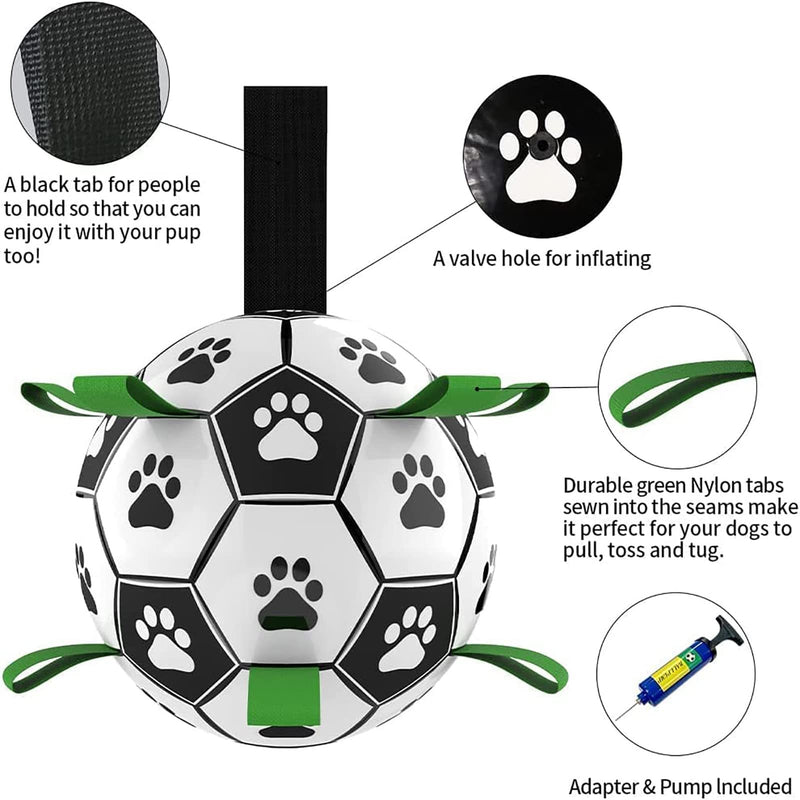 Interactive Dog Soccer Ball Toy - Boost Outdoor Fun & Training for Large Dogs! Perfect for Border Collies & Active Pups!